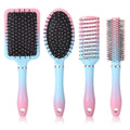 4-Pack Anti-Static Detangling Paddle Hair Brush Set – Rainbow