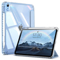 Lsmmpoba iPad Case for 11th/10th Gen | Clear Shockproof Cover with Pencil Holder
