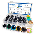 RuWfpz Glitter Safety Eyes for Amigurumi - 80Pcs 18-30mm Crochet Toy Eyes