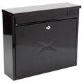 Burg-Wachter MB02BK Black Wall Mounted Galvanised Steel Post Box