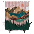 Ulticool Bohemian Sun Mountains Shower Curtain - 180x200cm Waterproof