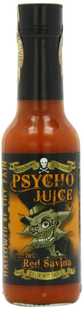 Psycho Juice Red Savina Habanero Hot Sauce - 70% Chilli (Pack of 2)