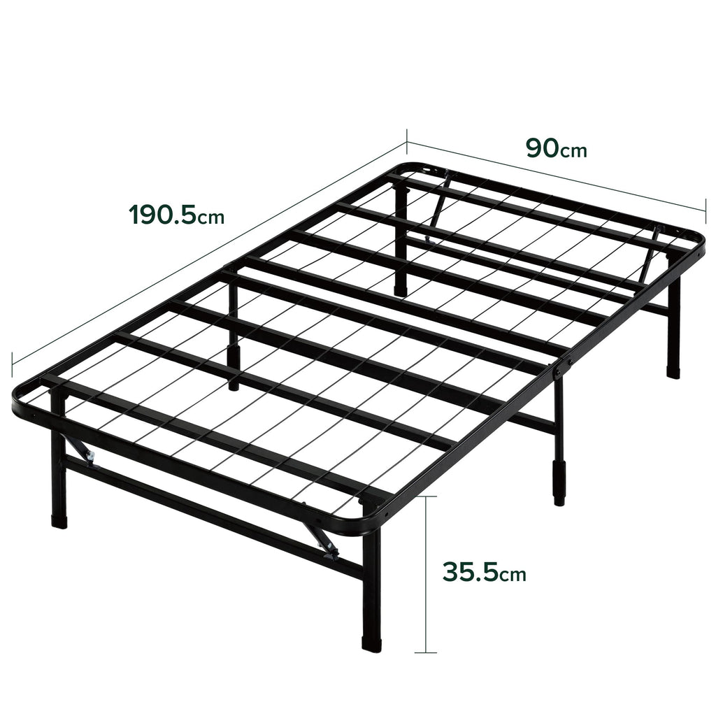 Zinus SmartBase Single Metal Bed Frame – Foldable Platform Bed