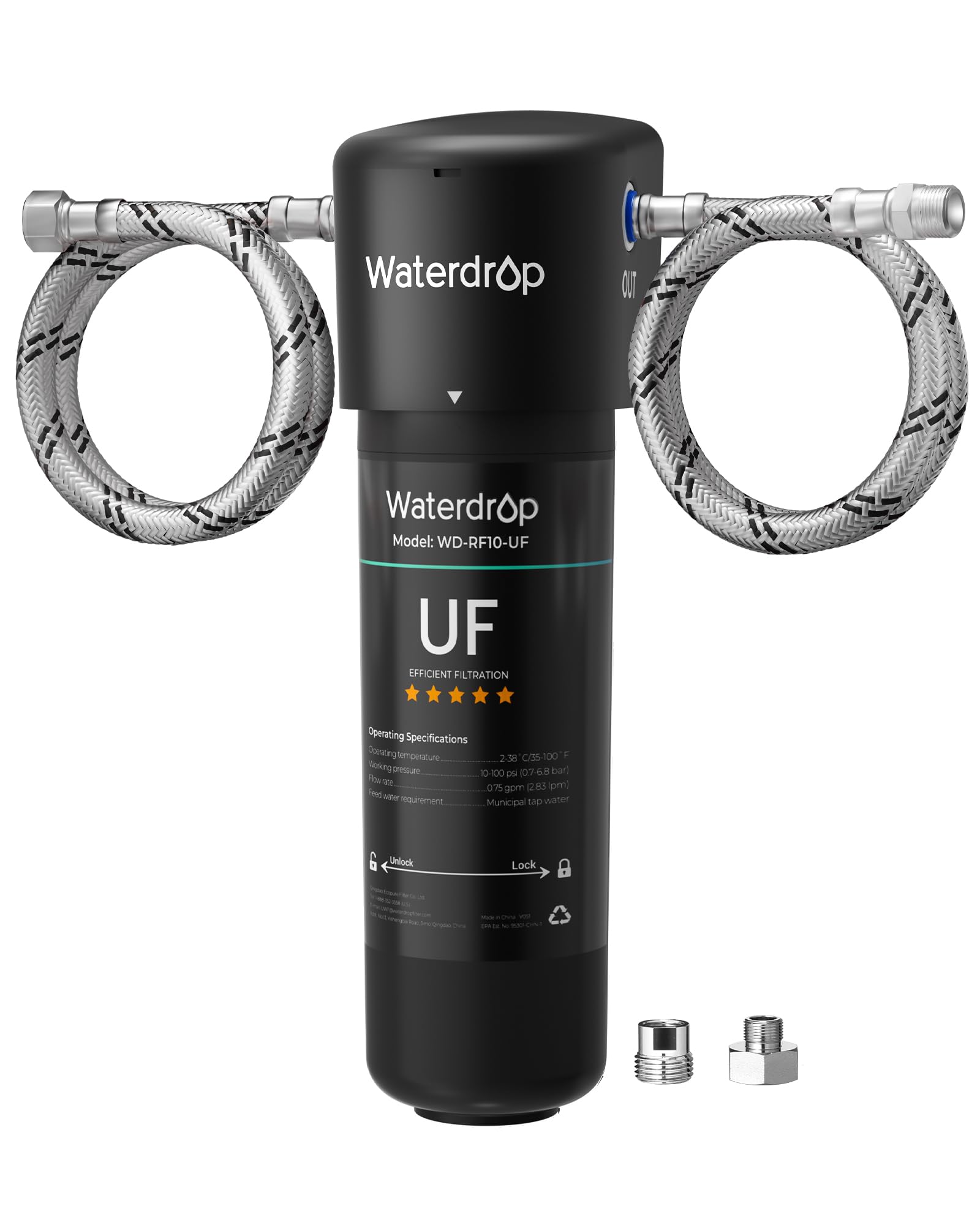 Waterdrop 10UA-UF Under Sink Water Filter – 0.01μm Ultra Filtration System
