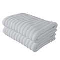 BERIBO Cloud Turkish Towel Set 100% Cotton 620gsm Alpine White, 2 Bath Towels