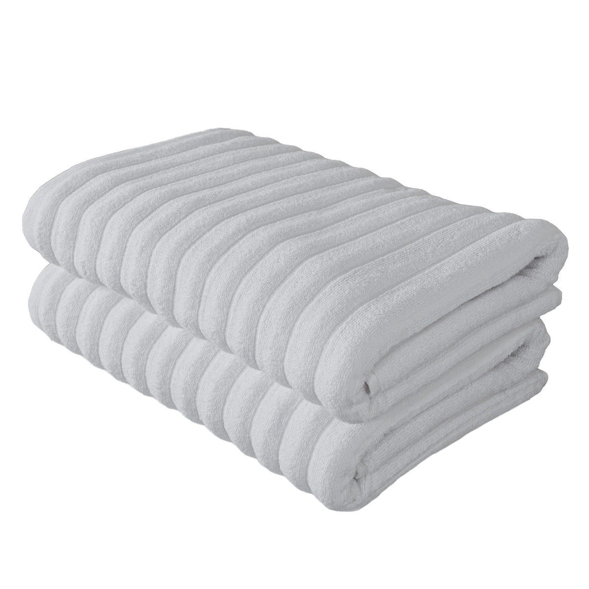 BERIBO Cloud Turkish Towel Set 100% Cotton 620gsm Alpine White, 2 Bath Towels