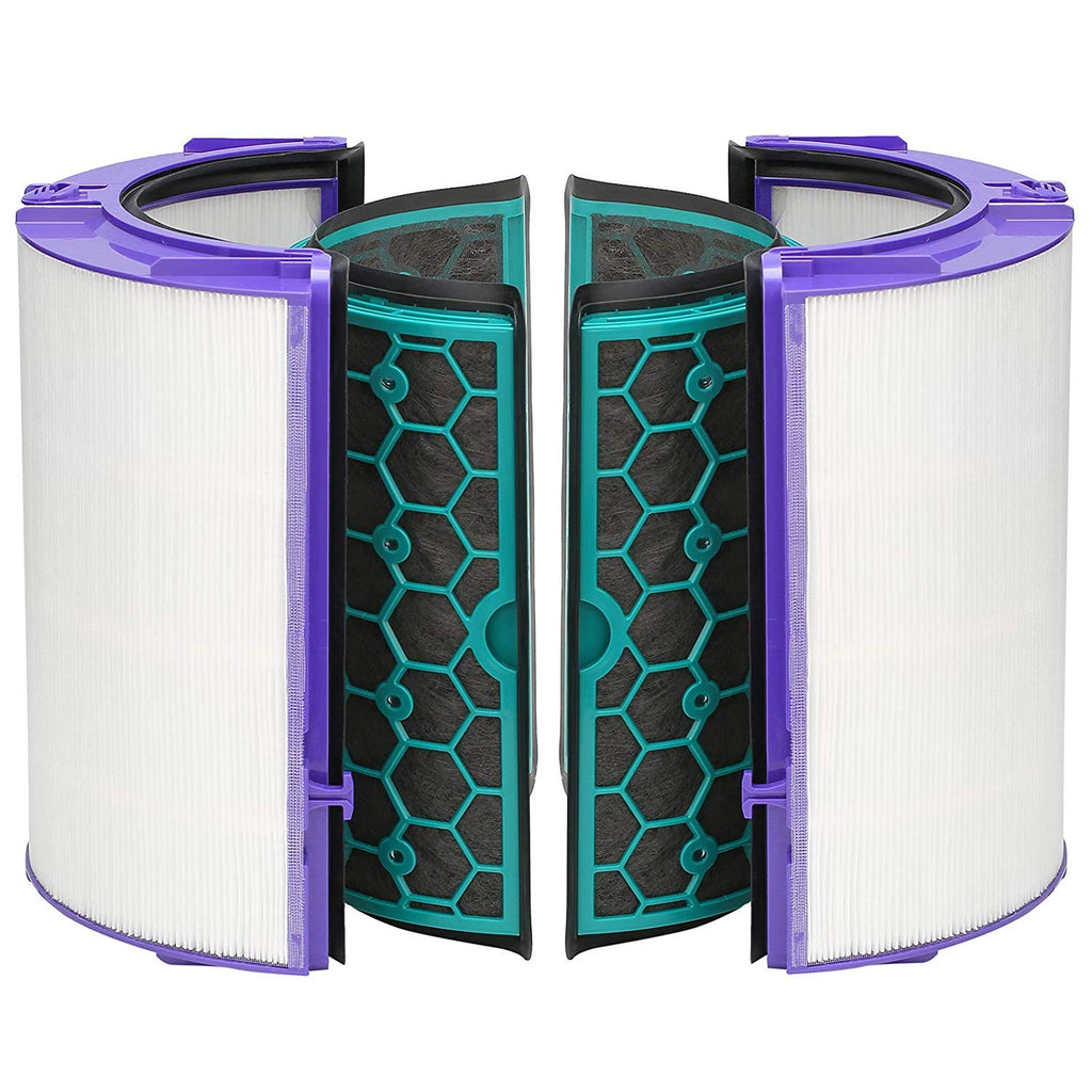 SPARES2GO 360 Glass HEPA & Carbon Filter for Dyson DP04 HP04 TP04 TP07