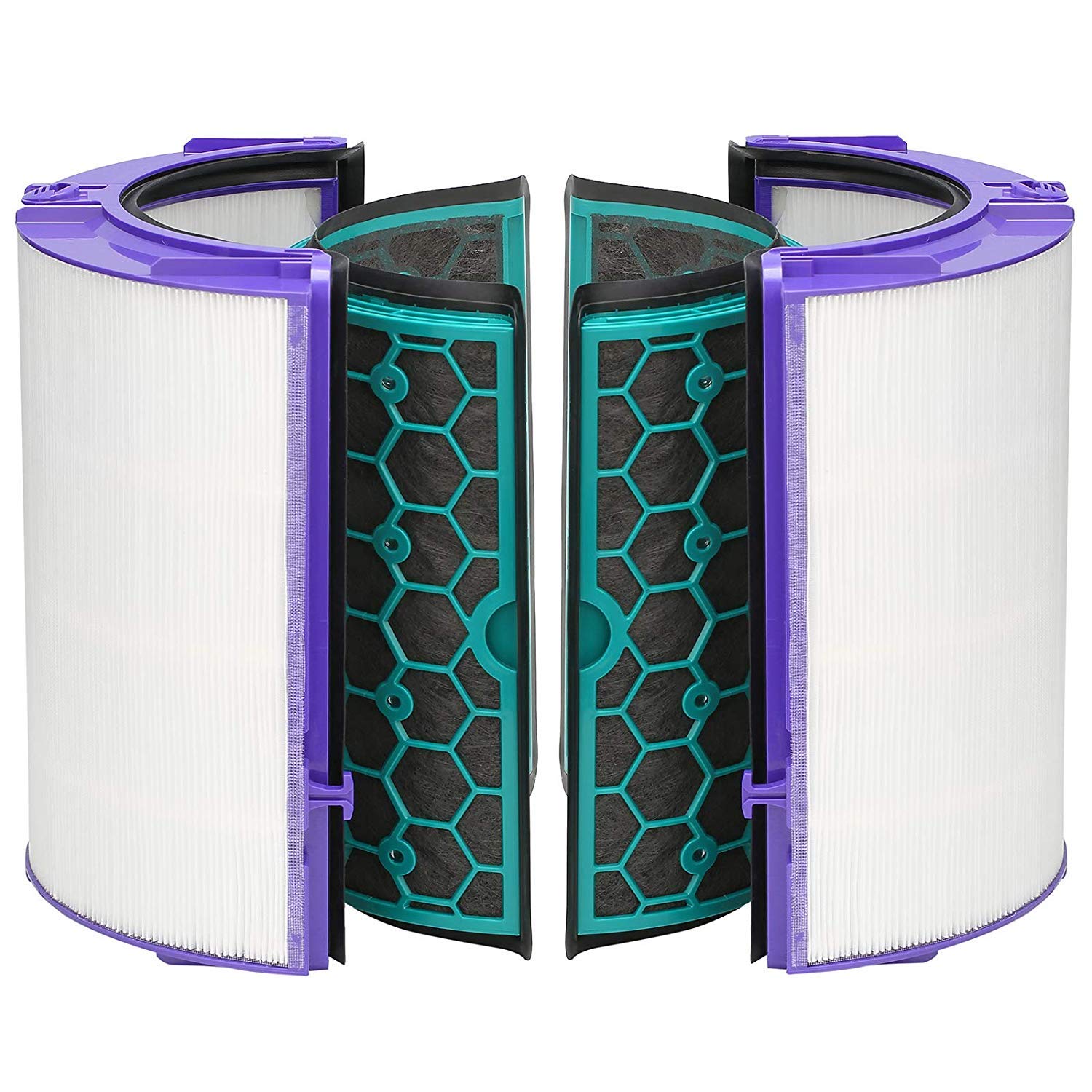 SPARES2GO 360 Glass HEPA & Carbon Filter for Dyson DP04 HP04 TP04 TP07