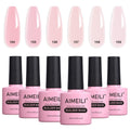 AIMEILI 8-in-1 Builder Base Gel Set | Nude Pink Nail Extension Kit