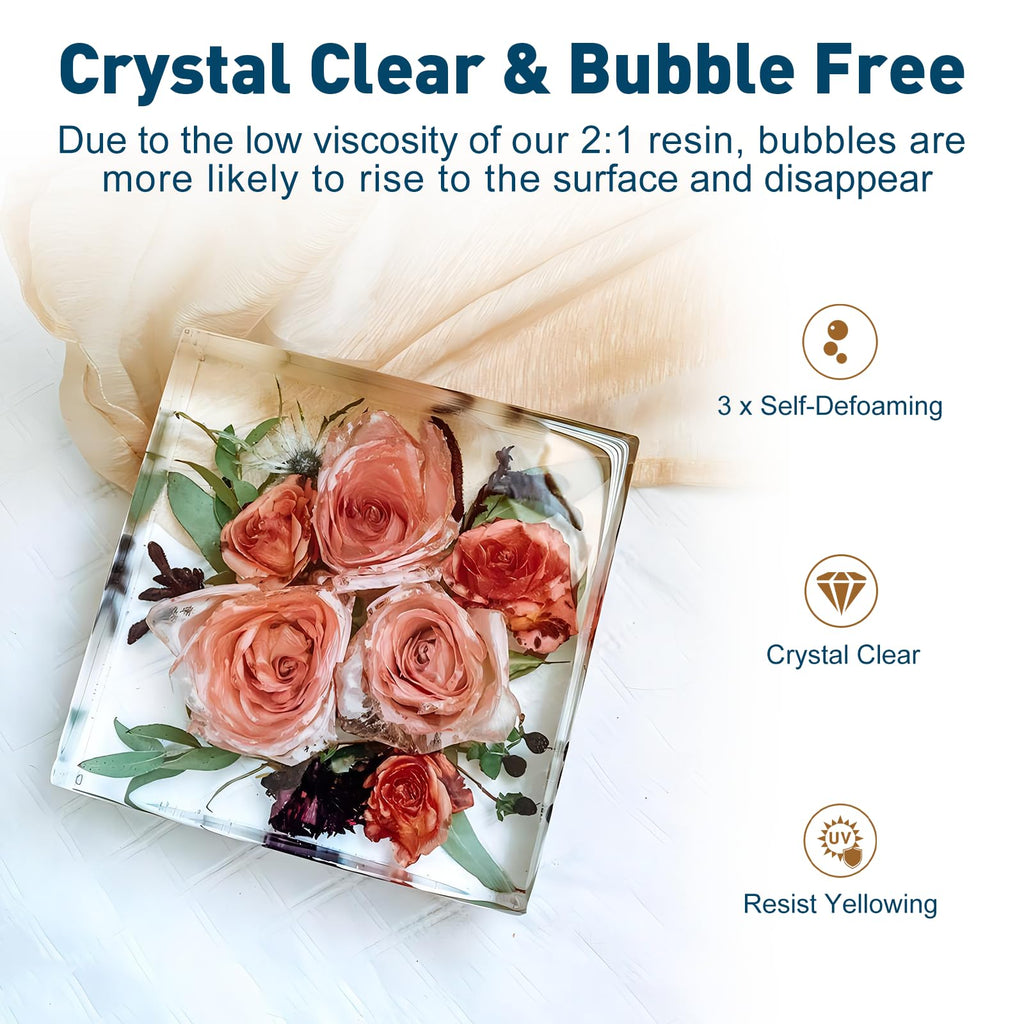 Teexpert Deep Pour Epoxy Resin Kit | 51oz Crystal Clear Casting Resin