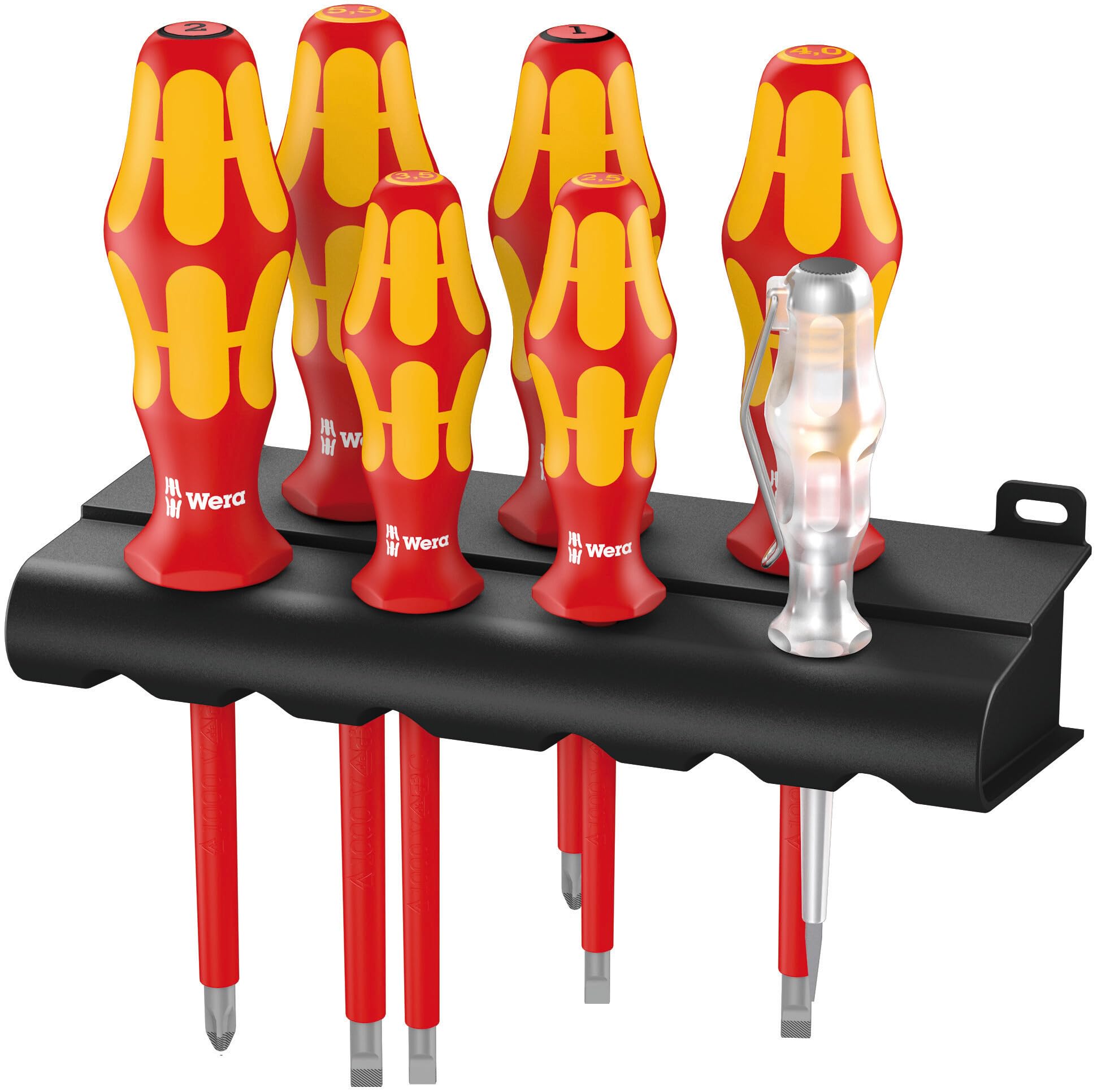 Wera VDE Kraftform Lasertip Screwdriver Set | Alloy Steel, 7pc
