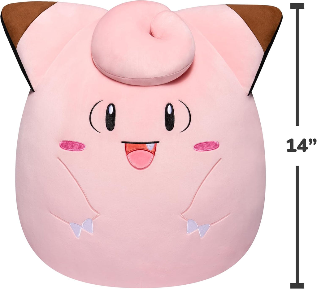 Squishmallows Pokémon Clefairy Plush – 14-Inch Ultrasoft Stuffed Animal