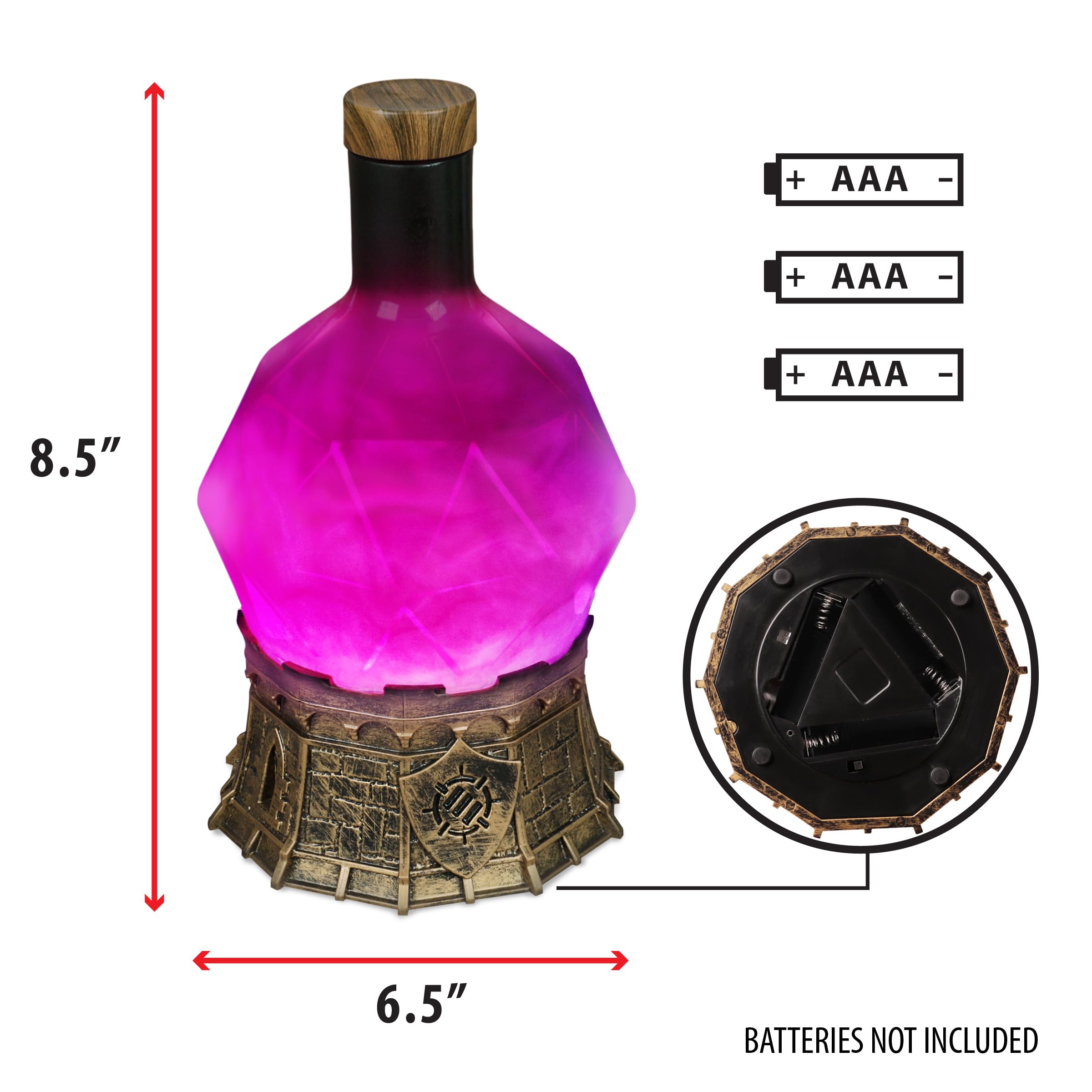 ENHANCE Gaming Sorcerer's Potion Light – Purple Swirling RPG Mood Lamp