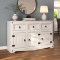 Corona White Sideboard – Solid Pine 3 Door 3 Drawer Mexican Style