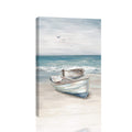 SUMGAR Ocean Wall Art – Blue Coastal Beach Canvas Painting, 16x24 Framed