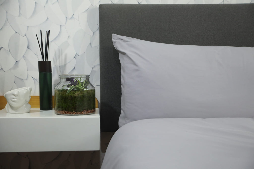 Lekka King Size Zip-Around Duvet Cover Set – Easy-Iron Grey Bedding