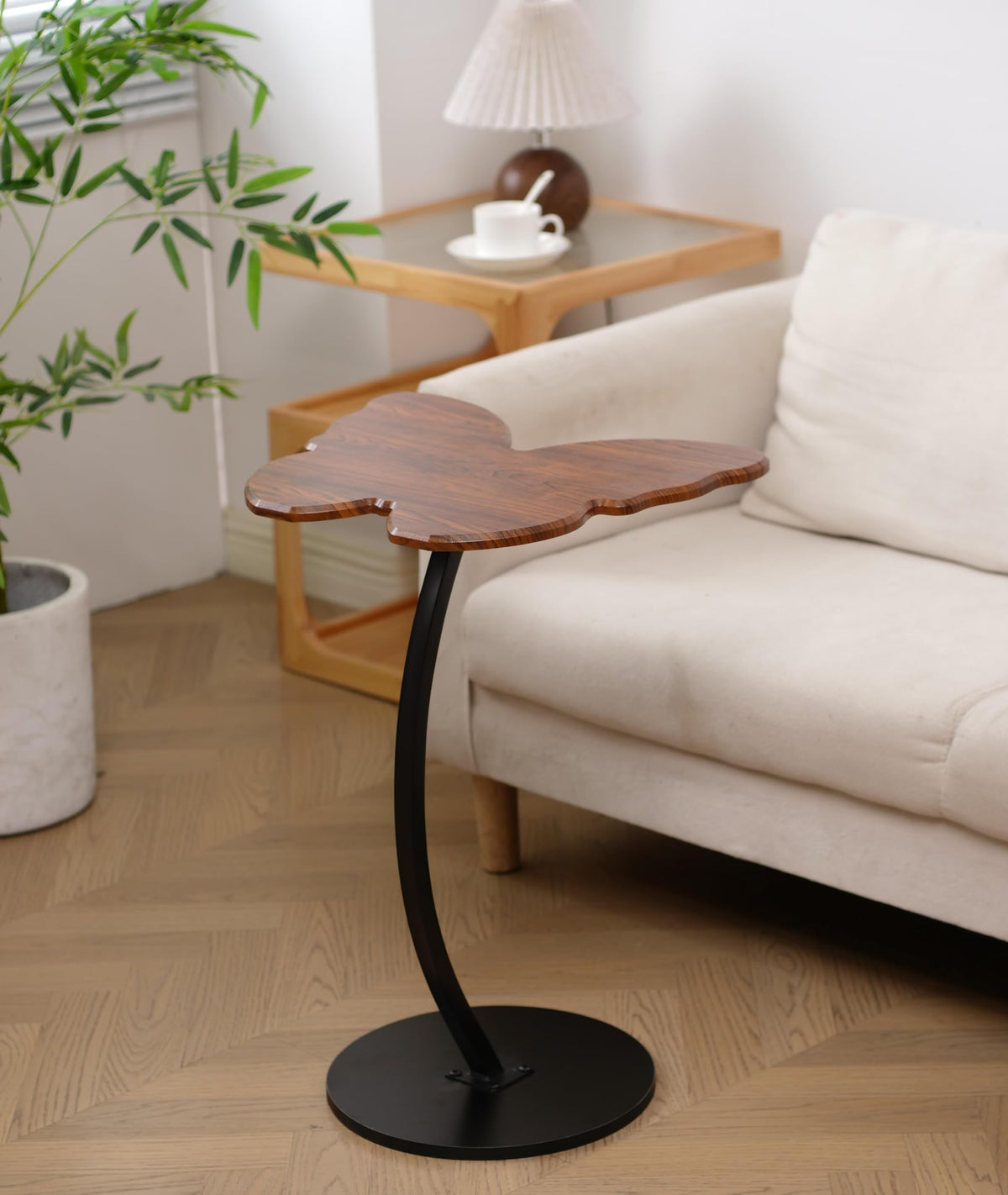 LOSTTYPE Wooden Butterfly Shape Side End Table,Side Table Wooden - image 1