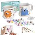 Errum Double Pottery Painting Kit – DIY Ceramic Mug Set for Adults & Kids
