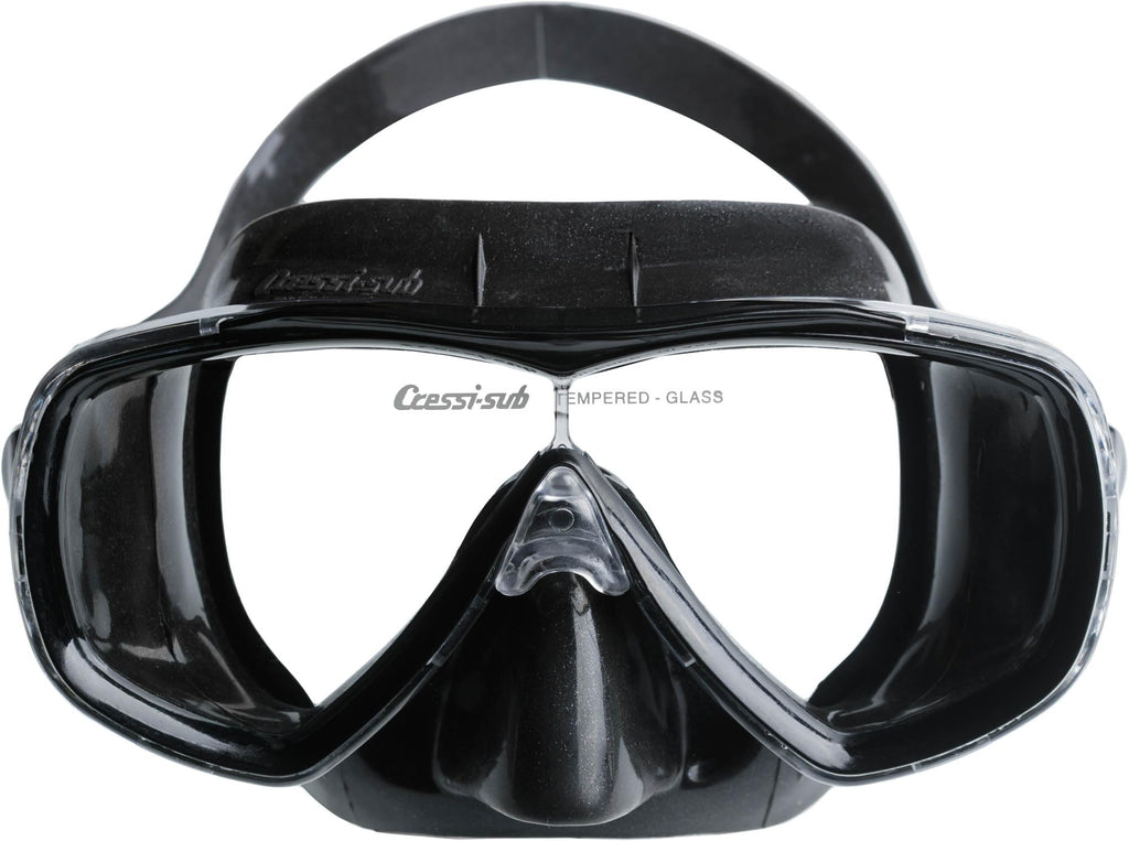 Cressi Estrella & Gamma Snorkeling Set – Mask and Snorkel Combo, Black