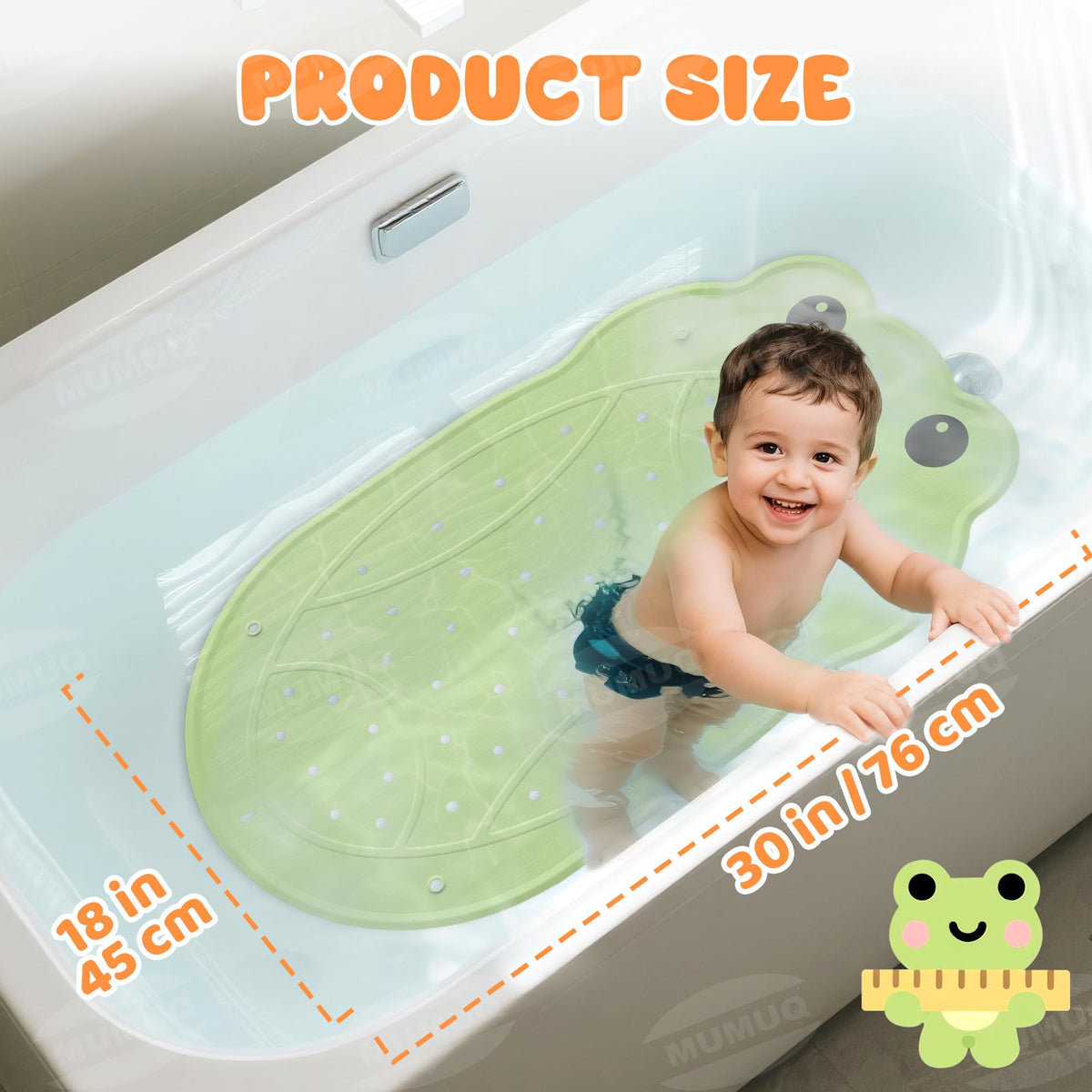 Baby Bath Mat for Tub Non Slip 76 x 45 cm Soft Rubber Shower Mat for Kids - image 3