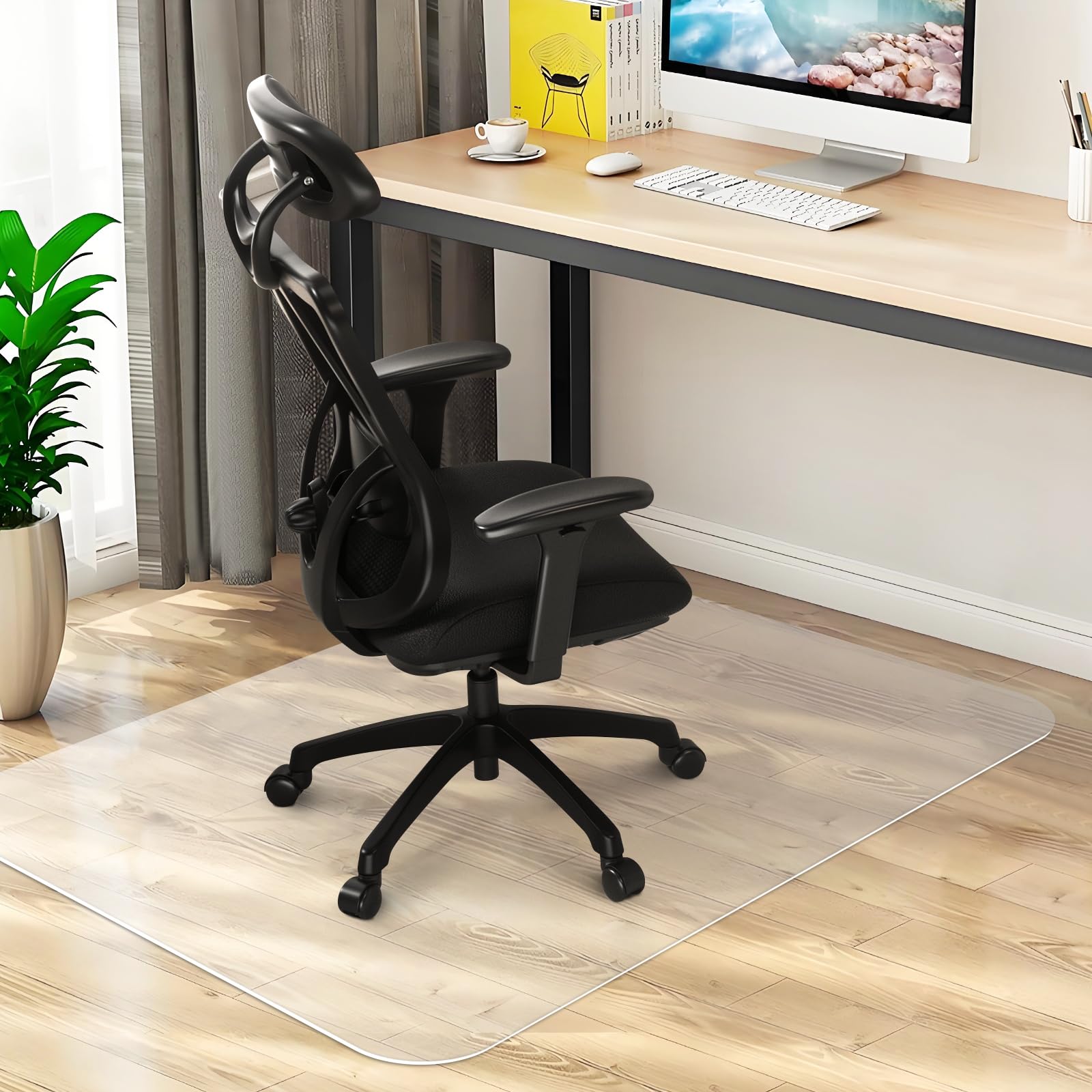Jolof Store PVC Chair Mat for Hardwood Floors – 47x36 Heavy Duty Protector