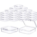Prmape Pack of 24 Storage Boxes with Lid, Small, 6.5 x 6.5 x 2 cm, Rectangular Empty Mini Storage Box