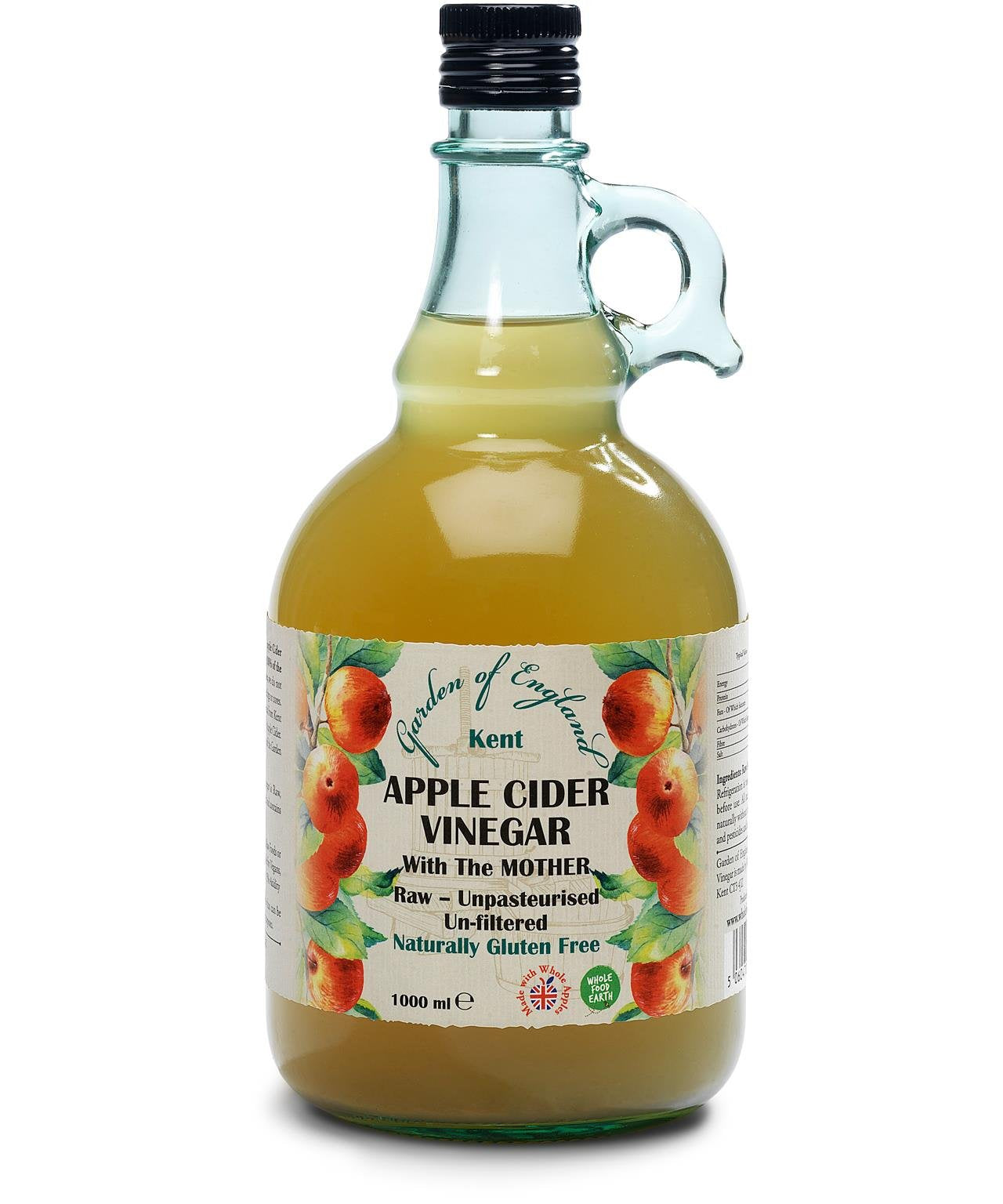 Kent Apple Cider Vinegar with Mother - Raw & Unfiltered 1L