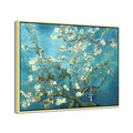 Wieco Art Van Gogh Almond Blossom Gold Framed Canvas Wall Art – 28x20