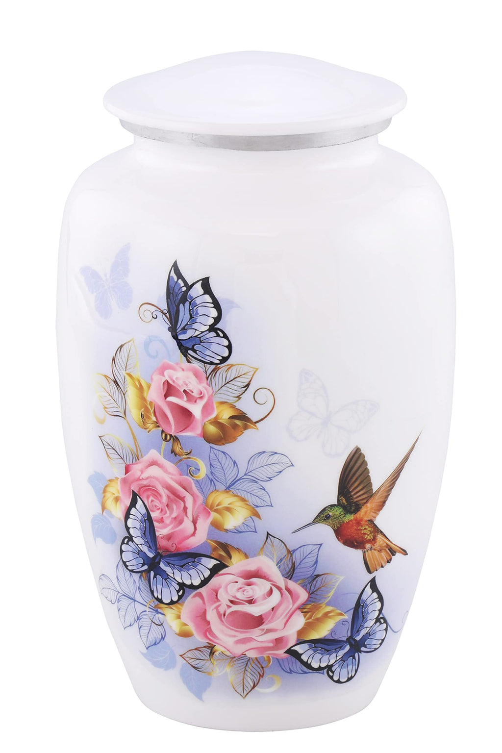 Urns of Dignity Hummingbird Cremation Urn for Human Ashes – Metal Adult Urn