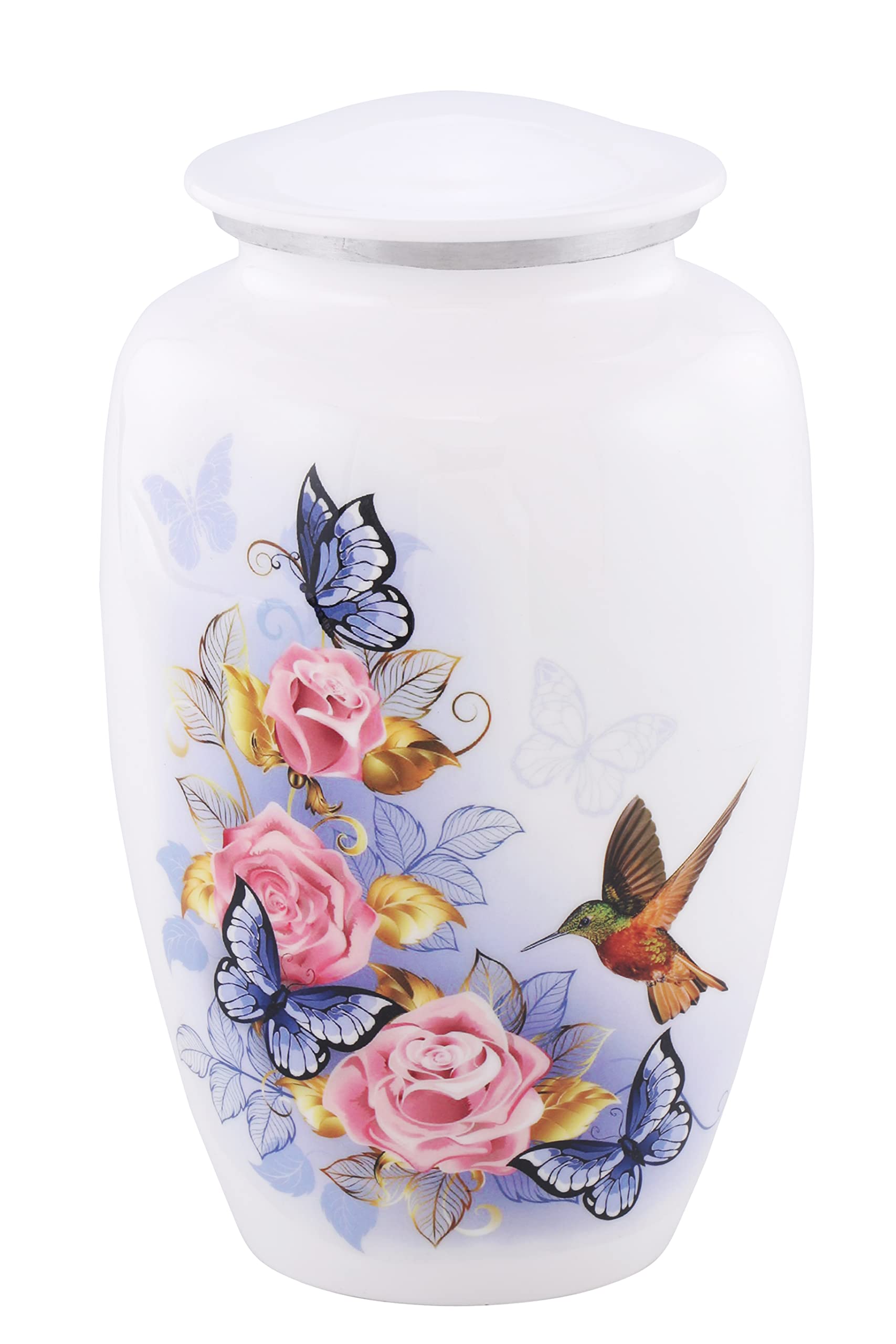 Urns of Dignity Hummingbird Cremation Urn for Human Ashes – Metal Adult Urn