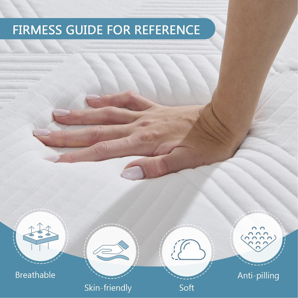 Hiimgo Folding Mattress,Double Memory Foam Trifold Mattress,135x190x10cm