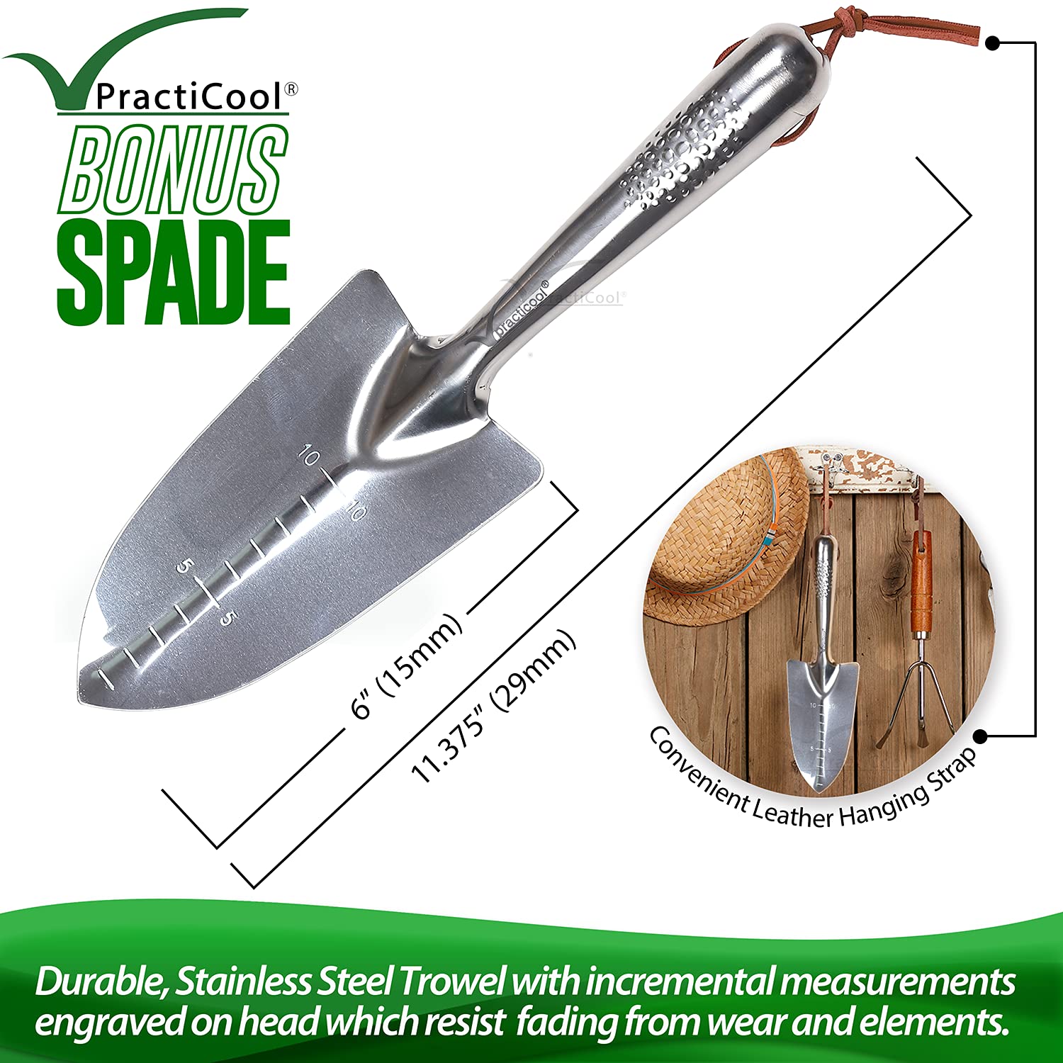 Practicool Stainless Steel Garden Sieve – 8 Mesh Sizes Soil Riddle