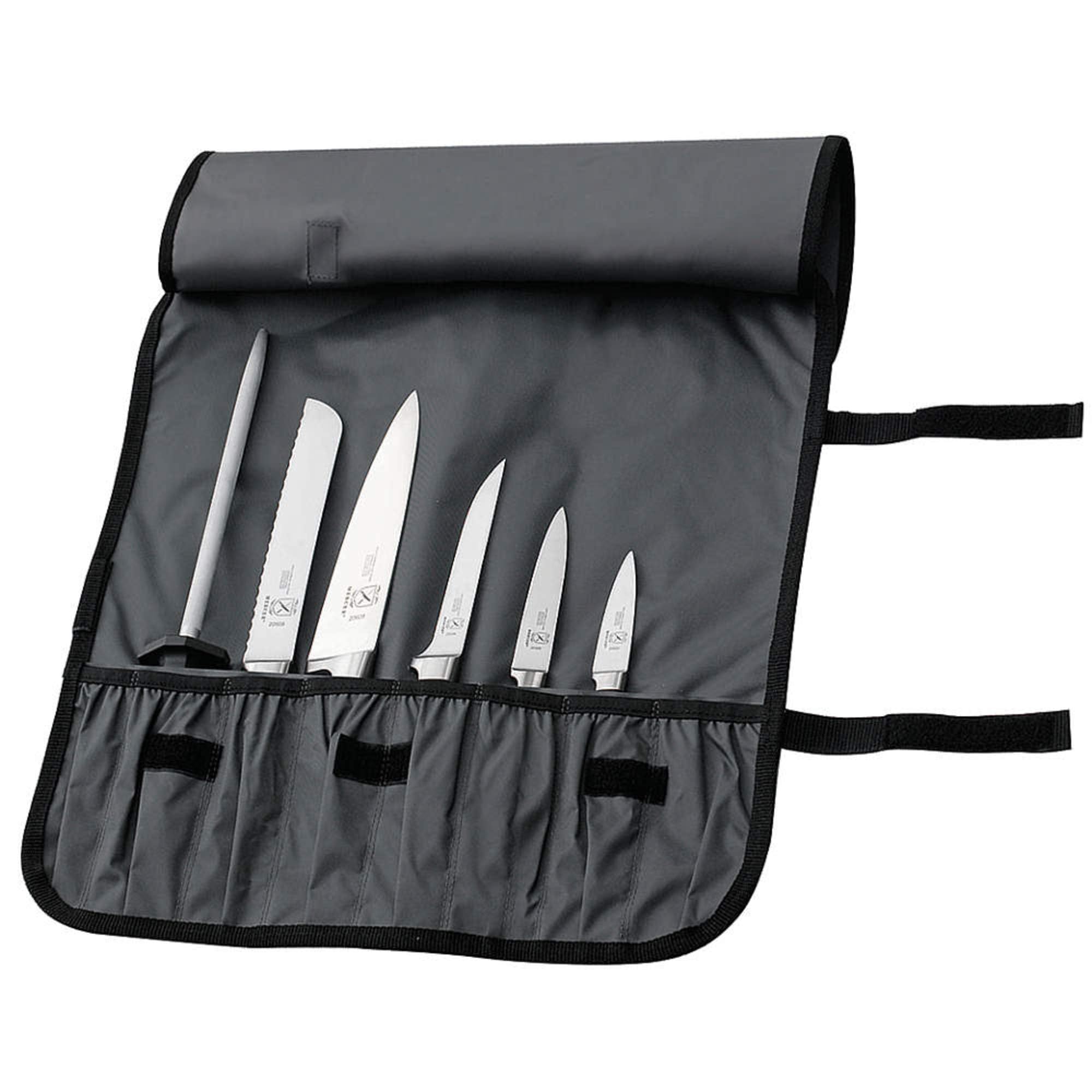 Mercer Culinary 7-Pocket Knife Roll – Durable Black Chef Storage Bag