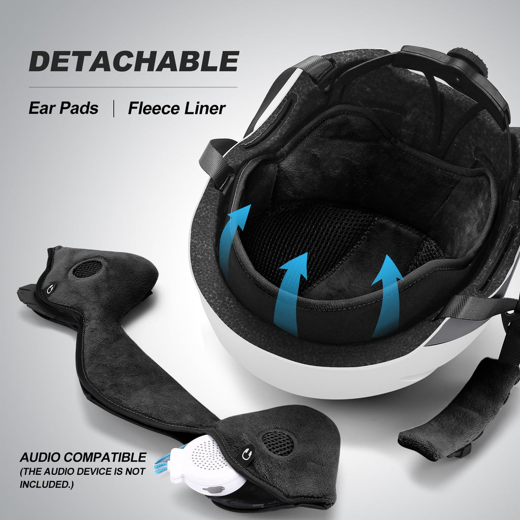 Odoland Ski Helmet and Goggles Set – Adjustable Snow Gear for Adults