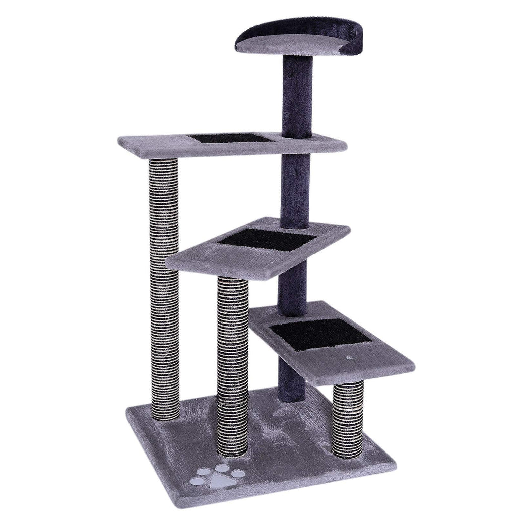 Dibea Cat Tree Activity Centre - 100cm Sisal Scratching Post, Grey