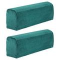 sourcing map Stretch Sofa Armrest Covers Dark Green 2 Pcs - image 1