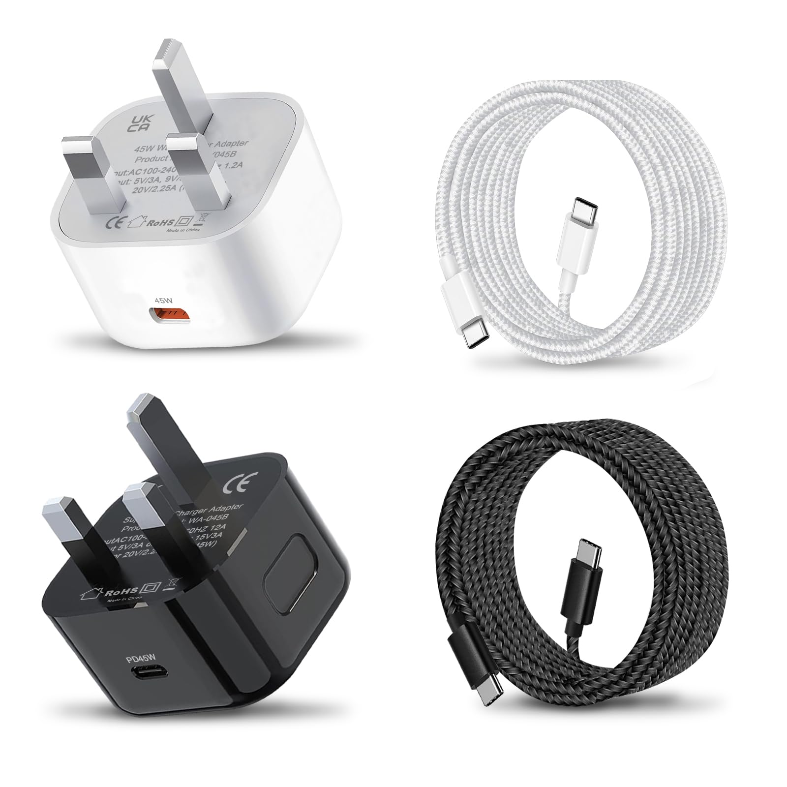 Jolof Store 45W USB C Fast Charger & Cable for Samsung Galaxy S25/S24