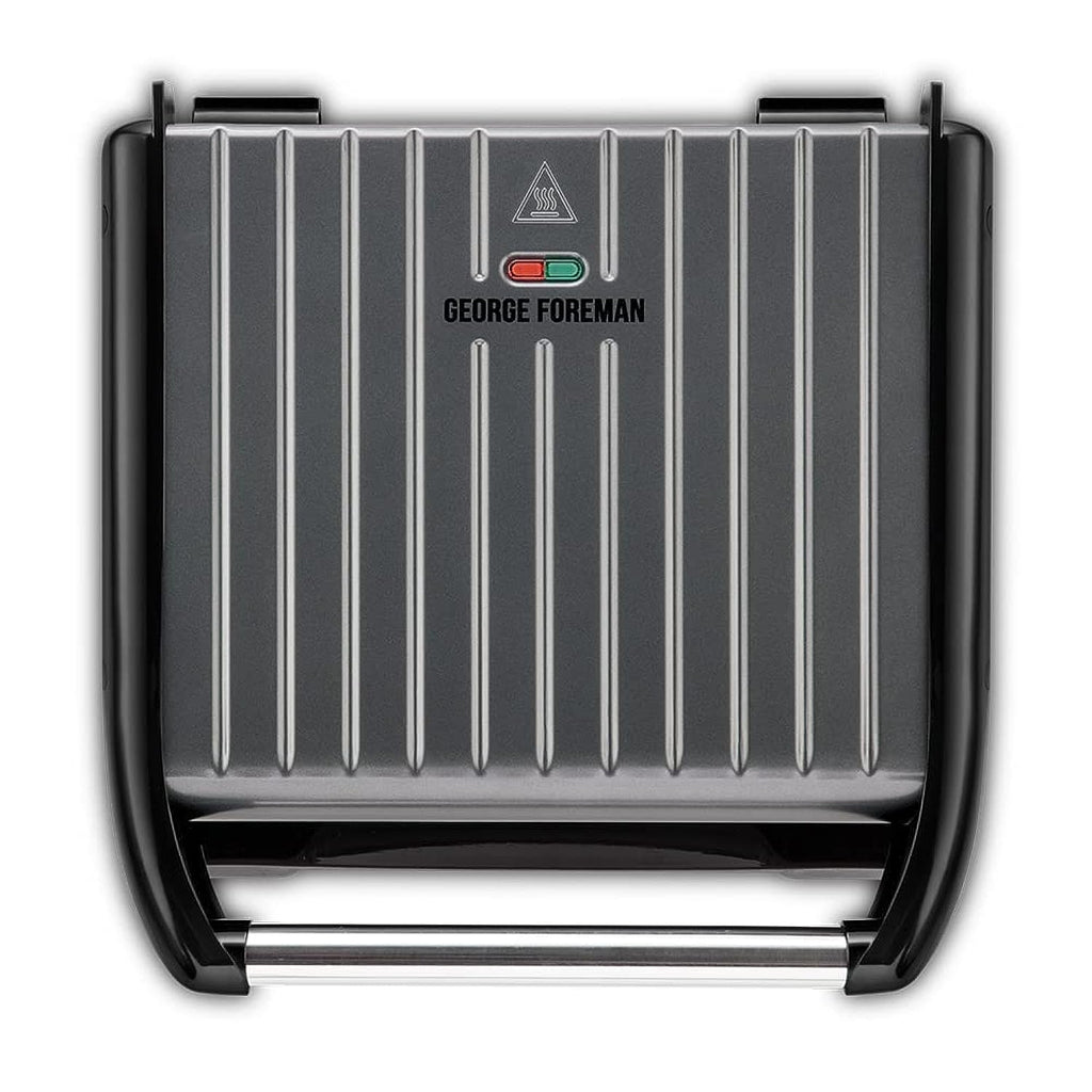 George Foreman Large Electric Steel Grill | Non-Stick Panini Press - Grey