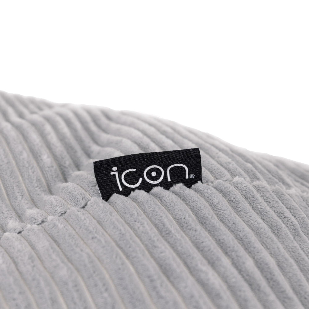 icon Dalton Large Cord Bean Bag & Footstool with Filling Included, Grey