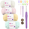 Chunky Chenille Yarn – 4x50g Soft Fluffy Wool for Crochet