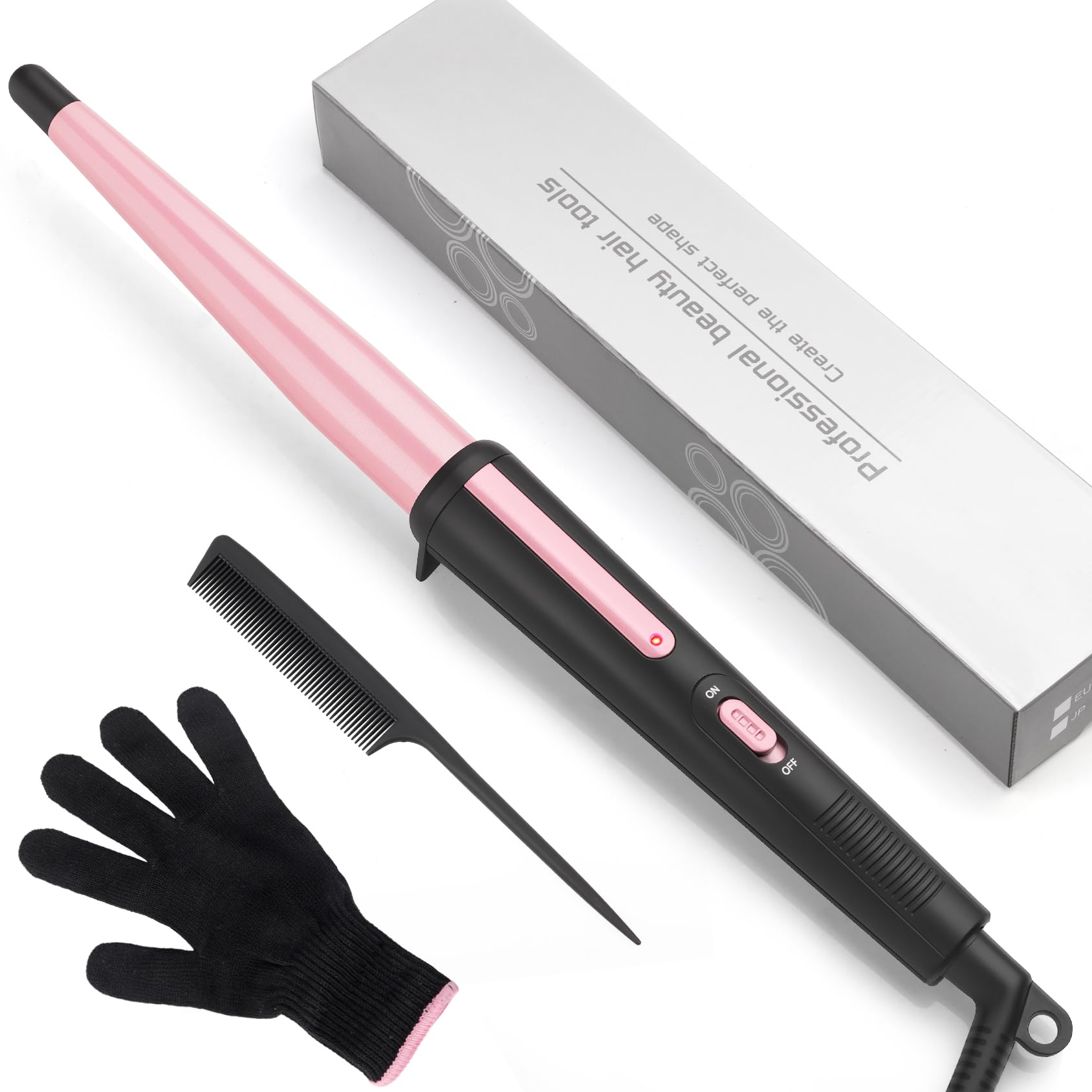 Jolof Store Tapered Ceramic Hair Curling Wand – 13-25mm Professional Iron