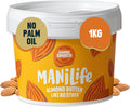 ManiLife Smooth Almond Butter – 1kg Jar, Vegan & No Palm Oil