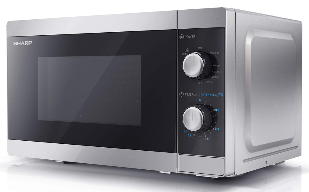 Sharp YC-MG01U-S 20L 800W Manual Microwave with 1000W Grill – Silver