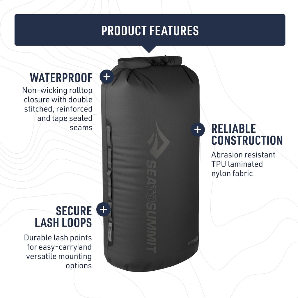 Sea to Summit Big River Dry Bag 35L – Waterproof 420D Nylon Roll-Top