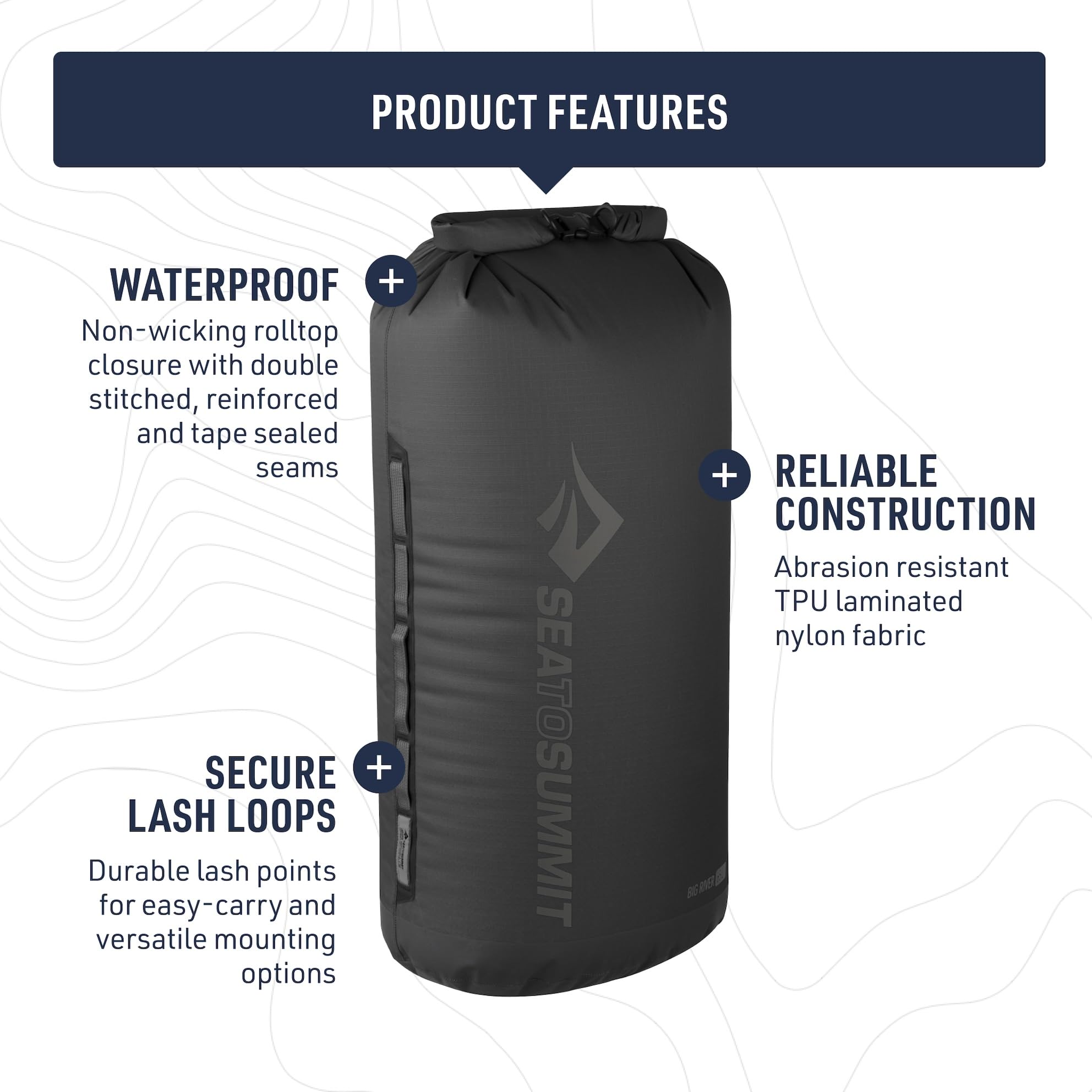 Sea to Summit Big River Dry Bag 35L – Waterproof 420D Nylon Roll-Top