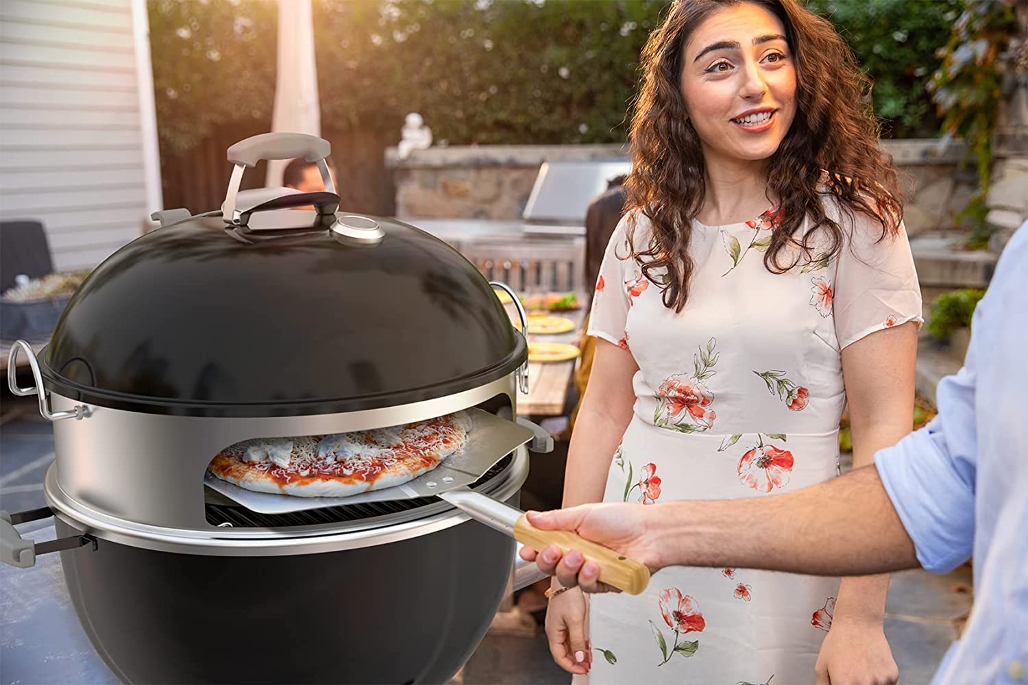 Onlyfire Pizza Oven Conversion Kit for 57cm Kettle Grills | Stainless Steel