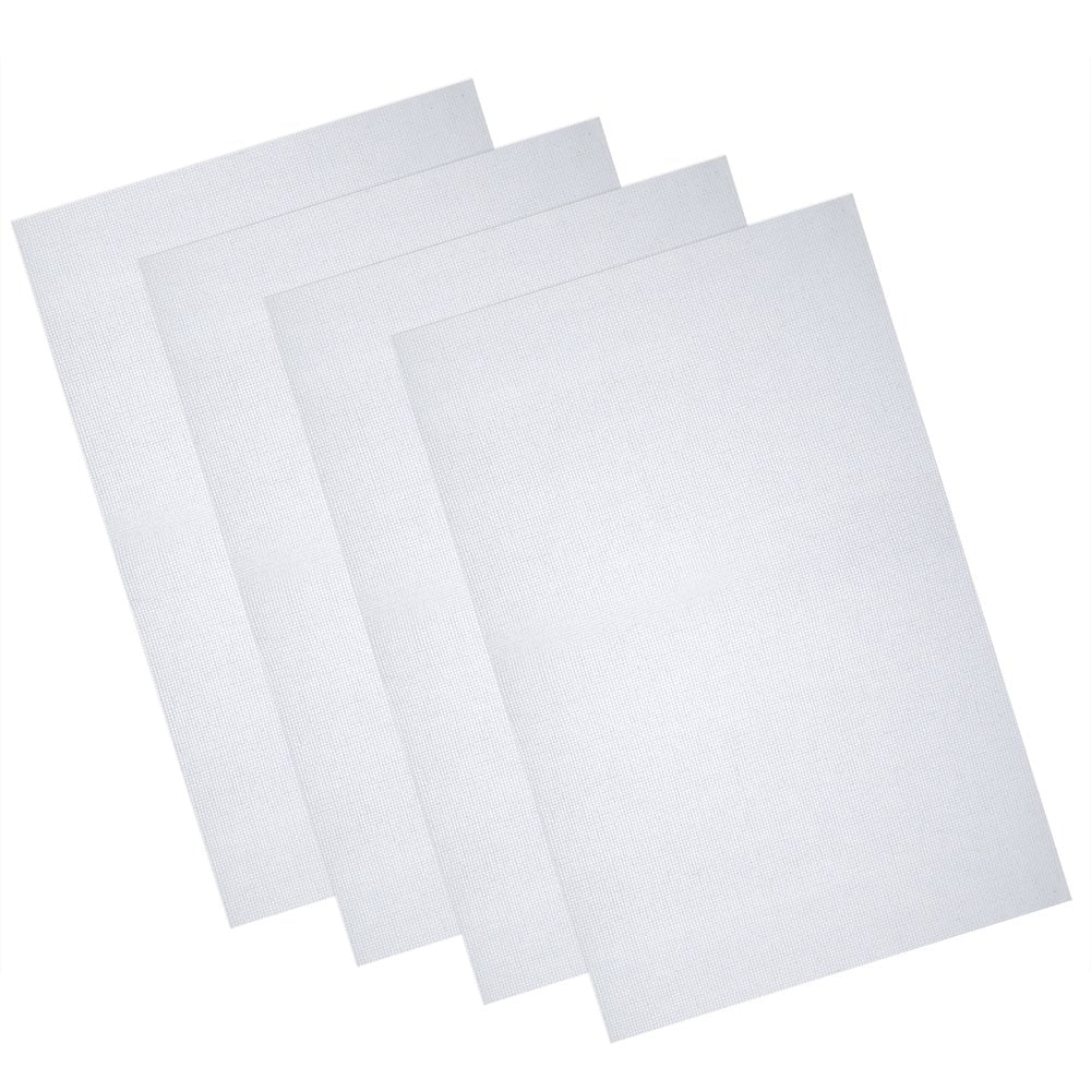 Pllieay 14 Count White Aida Cloth - 4 Pieces Cotton Cross Stitch Fabric