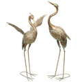 Teresa's Collections Metal Heron Garden Statues | 2pc Pond Decor Set