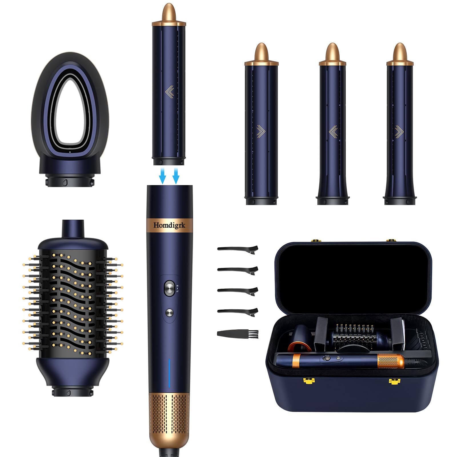 Jolof Store 6-in-1 Airstyler | Ionic Hair Dryer and Auto-Wrap Curling Iron