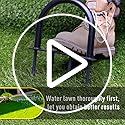 Colwelt Lawn Spike Aerator | 4 Steel Spikes Manual Garden Tool, 96cm